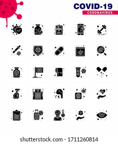 Simple Set of Covid-19 Protection Blue 25 icon pack icon included weight; dumbbell; hospital chart; service; online viral coronavirus 2019-nov disease Vector Design Elements