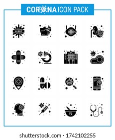 Simple Set of Covid-19 Protection Blue 25 icon pack icon included lungs; disease; washing; n; medical viral coronavirus 2019-nov disease Vector Design Elements