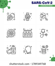 Einfache Set von Covid-19 Protection Blue 25 Icon Pack Symbol enthält Blut; Coronavirus; intelligente Uhr; Bakterien; Probe virales Coronavirus 2019-nov Krankheit Vectordesign Elements