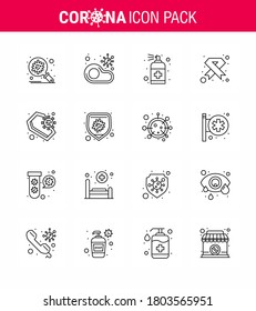 Einfache Sammlung von Covid-19 Protection Blue 25 Icon Pack Symbol enthält Krebs; Seife; nein, Handpflege; Flasche virales Coronavirus 2019-nov Krankheit Vectordesign Elements