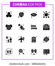 Simple Set of Covid-19 Protection Blue 25 icon pack icon included drop; virus; eye care; corona; disease viral coronavirus 2019-nov disease Vector Design Elements