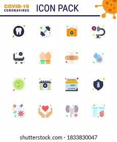 Simple Set of Covid-19 Protection Blue 25 icon pack icon included hospital; strature; first aid; virus; laboratory viral coronavirus 2019-nov disease Vector Design Elements