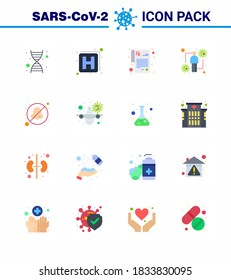 Simple Set of Covid-19 Protection Blue 25 icon pack icon included avoid; nose; rx; breathe; intect viral coronavirus 2019-nov disease Vector Design Elements