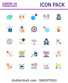 Simple Set of Covid-19 Protection Blue 25 icon pack icon included coronavirus; kidney; bacteria; infection; disease viral coronavirus 2019-nov disease Vector Design Elements