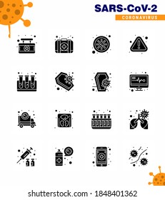Simple Set of Covid-19 Protection Blue 25 icon pack icon included test; virus; bacteria; warning; error viral coronavirus 2019-nov disease Vector Design Elements