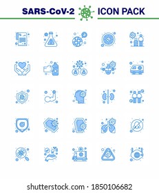Einfache Set von Covid-19 Protection Blue 25 Icon Pack Symbol enthalten Übertragung; Infektion; Coronavirus; Blut; Coronavirus virales Coronavirus 2019-nov Krankheit Vectordesign Elements