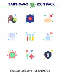 Einfache Set von Covid-19 Protection Blue 25 Icon Pack Symbol im Labor enthalten; Pflege; Bakterien; Gewebe; Papier virales Coronavirus 2019-nov Krankheit Vektor Design Elements