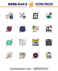 Simple Set of Covid-19 Protection Blue 25 icon pack icon included protection; safety; health; protective; flu viral coronavirus 2019-nov disease Vector Design Elements