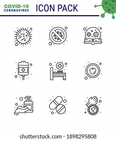 Simple Set of Covid-19 Protection Blue 25 icon pack icon included  recovery; virus; no; search; learning viral coronavirus 2019-nov disease Vector Design Elements