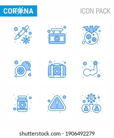 Simple Set of Covid-19 Protection Blue 25 icon pack icon included support; medical; bat; communication; disease viral coronavirus 2019-nov disease Vector Design Elements