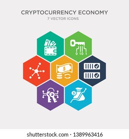 simple set of crypto invest, crypto key, crypto records, currency circulate icons, contains such as icons decentralized, digital key, digital wallet and more. 64x64 pixel perfect. infographics