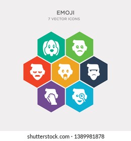 simple set of curious emoji, desperate emoji, disappointed emoji, disgusted icons, contains such as icons dissapointment dizzy dog and more. 64x64 pixel perfect. infographics vector