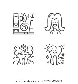 Simple set of cyber security icons. Premium protrct symbol collection. Vector illustration. Line guard pictogram pack.