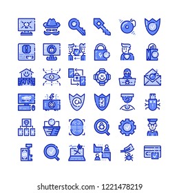 Simple set of cyber security icons. Premium medicine symbol collection. Vector illustration. Line allergic pictogram pack.