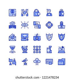 Simple set of cyber security icons. Premium medicine symbol collection. Vector illustration. Line allergic pictogram pack.