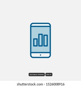 Simple Set of Data Analysis Related Vector Line Icons. Editable Stroke