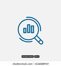 Simple Set of Data Analysis Related Vector Line Icons. Editable Stroke