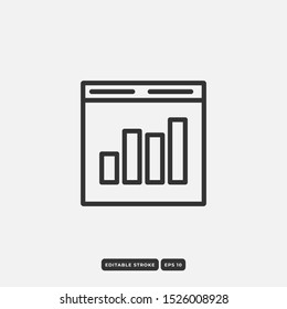 Simple Set of Data Analysis Related Vector Line Icons. Editable Stroke