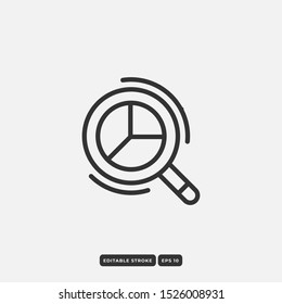 Simple Set of Data Analysis Related Vector Line Icons. Editable Stroke