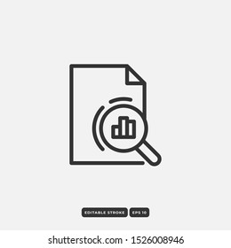 Simple Set of Data Analysis Related Vector Line Icons. Editable Stroke