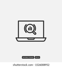 Simple Set of Data Analysis Related Vector Line Icons. Editable Stroke