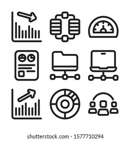 Simple Set of Data Analysis Related Vector Line Icons. Contains such Icons as Charts, Graphs, Traffic Analysis, Big Data and more. Editable Stroke.