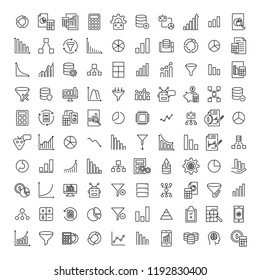 Simple set of data analytics related outline icons. Elements for mobile concept and web apps. Thin line vector icons for website design and development, app development. Premium pack.