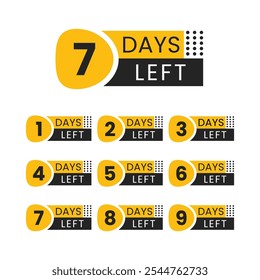 Simple set of days left collection vector