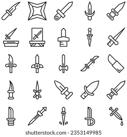 Simple Set of Defense Related Line Vector Icons. Contains Icons such as Computer Security, Umbrella, Shield and more