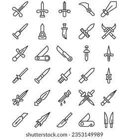 Simple Set of Defense Related Line Vector Icons. Contains Icons such as Computer Security, Umbrella, Shield and more