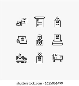 Simple Set delivery Icon illustration