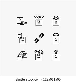 Simple Set delivery Icon illustration