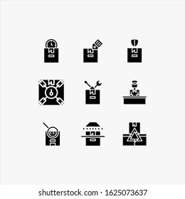 Simple Set delivery Icon illustration