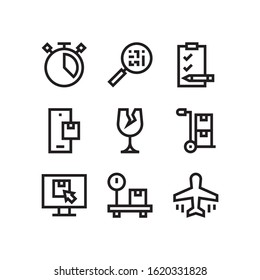 Simple Set of Delivery Related Vector Line Icons
