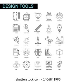 Simple set of design tools related vector icons for your site or application