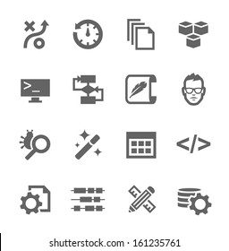 Simple set of development related vector icons for your design.