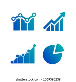 Simple set of diagram and graphs, business related vector icons for your design. Vector illustration isolated on white background