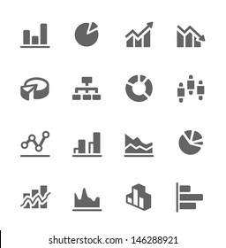 Simple set of diagram and graphs related vector icons for your design.