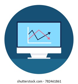 Simple set of diagram and graphs related vector icons for your design, Business Infographic icons - Vector Graphics