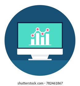 Simple set of diagram and graphs related vector icons for your design, Business Infographic icons - Vector Graphics