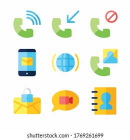 Simple Set Dialogue Assets Vector Color Icons. Color with Editable stroke