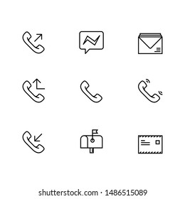 Simple Set of dialogue Related Vector Line Icons. Contains such Icons as phone, mail, messenger.
