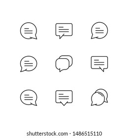 Simple Set of dialogue Related Vector Line Icons.