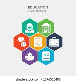 simple set of dictionary, autumn, chalkboard, exam icons, contains such as icons uniform, school, teacher and more. 64x64 pixel perfect. infographics vector