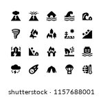 Simple Set of Disaster Related Vector Glyph Icons. Contains such Icons as volcano, eruption, flood, wave, tsunami and More. pixel perfect vector icons based on 32px grid. Well Organized and Layered.