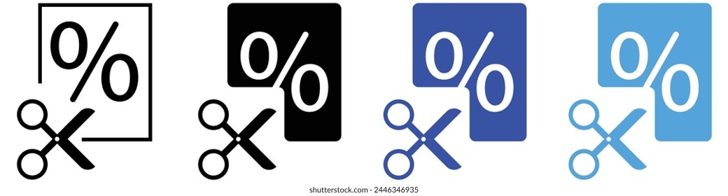 Simple Set of Discount Related Vector Line Icons. Contains such Icons as Coupon, Ribbon with Percent Sign, Discount Code and more.