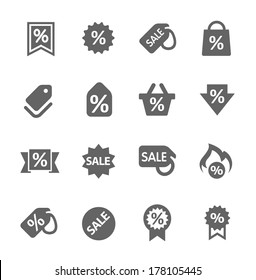 Simple set of discount tags related vector icons for your design