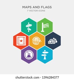 simple set of divarication, mount fuji, las vegas, navigate icons, contains such as icons square flag, flag, vintage and more. 64x64 pixel perfect. infographics vector