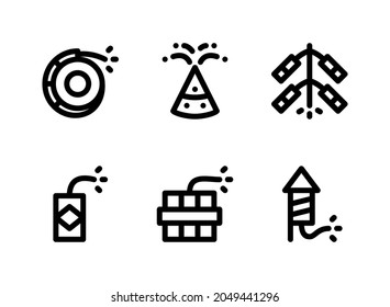 Simple Set of Diwali Related Vector Line Icons. Contains Icons as Firecracker, Fireworks and more.
