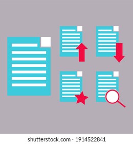Simple Set Of Document Icon Illustrator